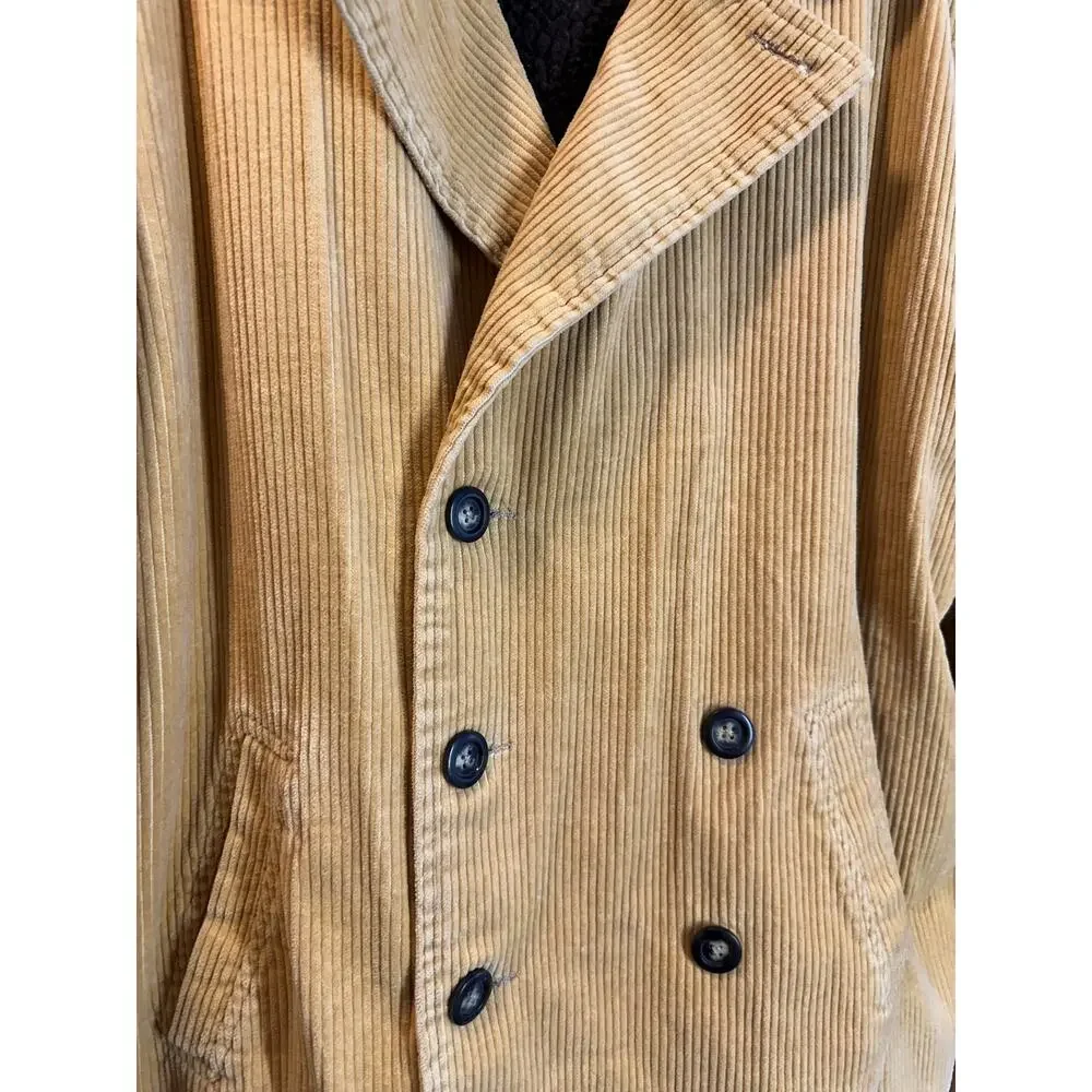 Vtg American Eagle Outfitters Heavyweight Corduroy Sherpa Lined Peacoat